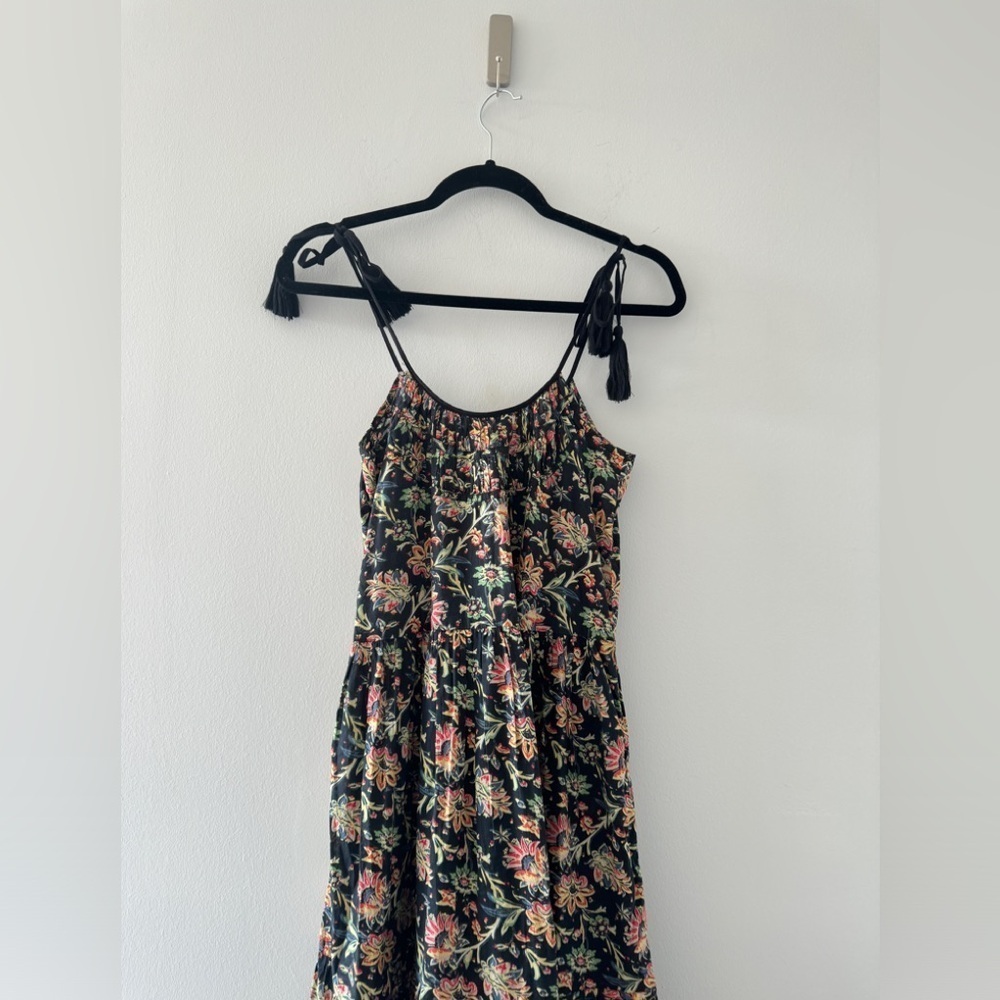 THE GREAT The Breeze Dress in Black Floral - Picture 6 of 10